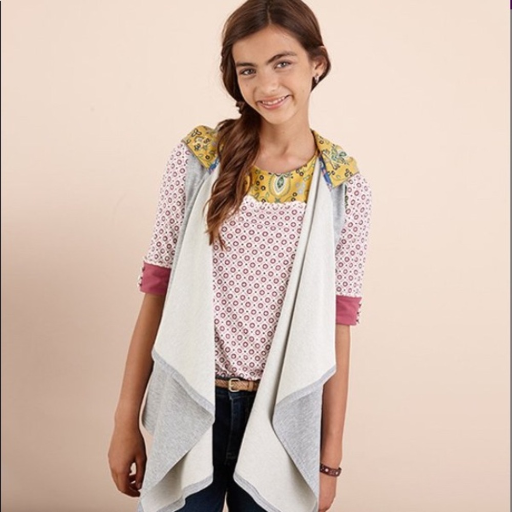 Matilda Jane Girl Gray Ruffle Fork in Road Vest